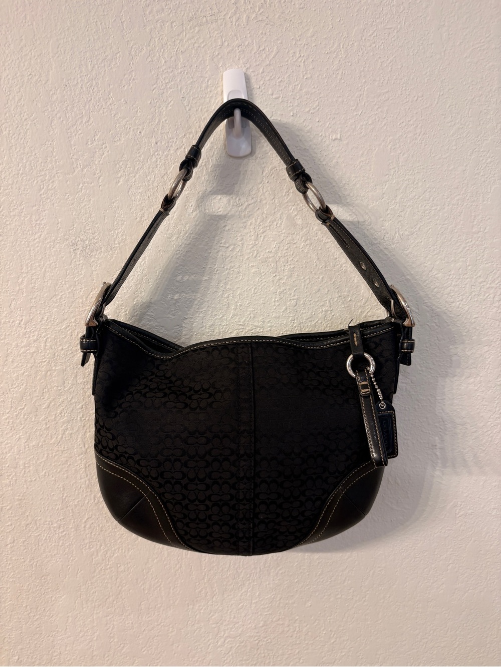 Vintage Y2K Coach SoHo Signature Jacquard Shoulder Bag